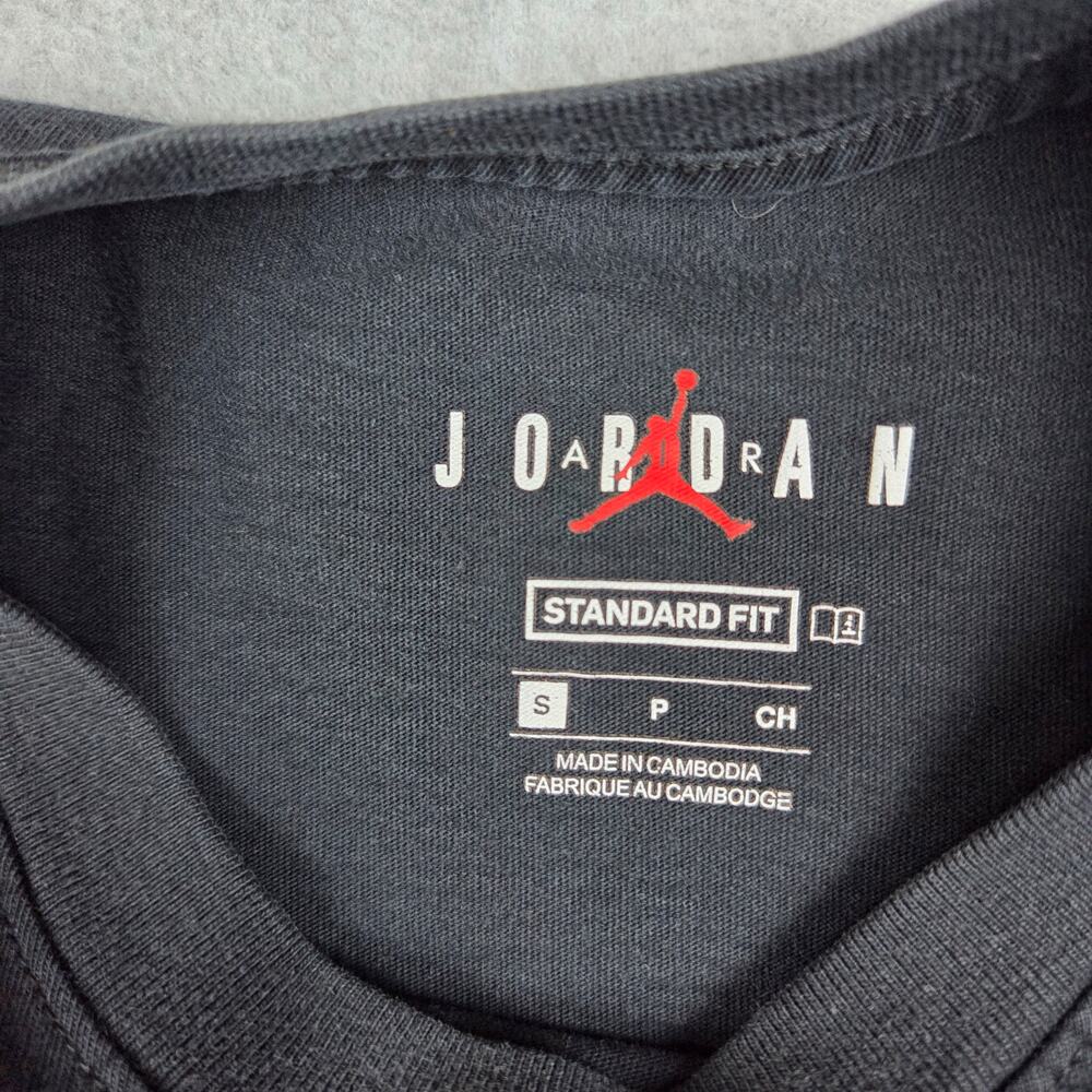 Air Jordan Size Small Jumpman T-Shirt Black Short Sleeve Crewneck Sleeve Logo - Picture 9 of 12